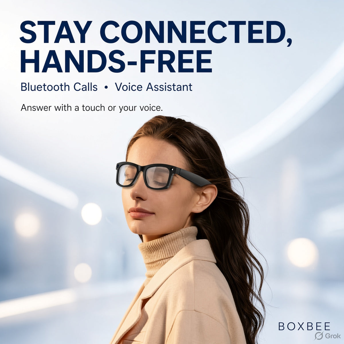 AI Smart Glasses – Camera, Bluetooth Calls, Music & AI Translation