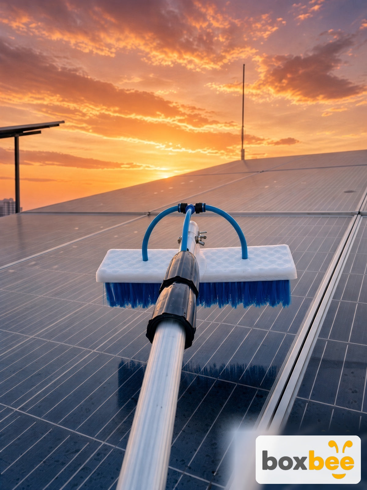 3 Meter (9 Feet) Solar Panel Cleaning Brush with Water Spray