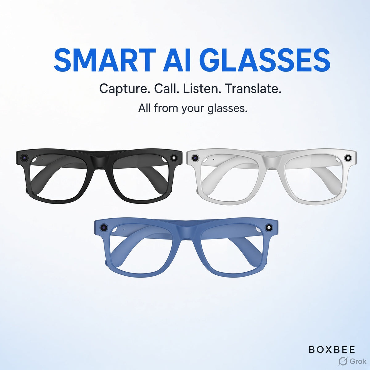 AI Smart Glasses – Camera, Bluetooth Calls, Music & AI Translation
