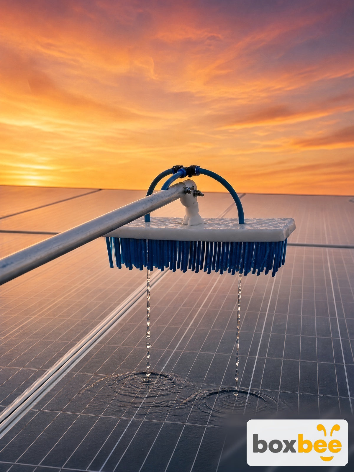 3 Meter (9 Feet) Solar Panel Cleaning Brush with Water Spray