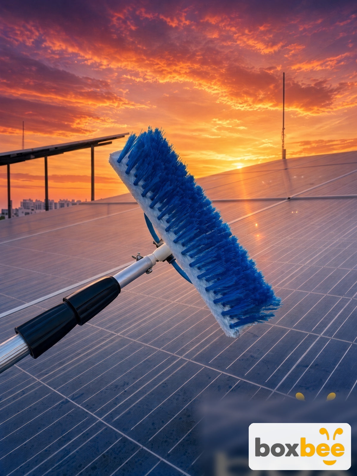 3 Meter (9 Feet) Solar Panel Cleaning Brush with Water Spray